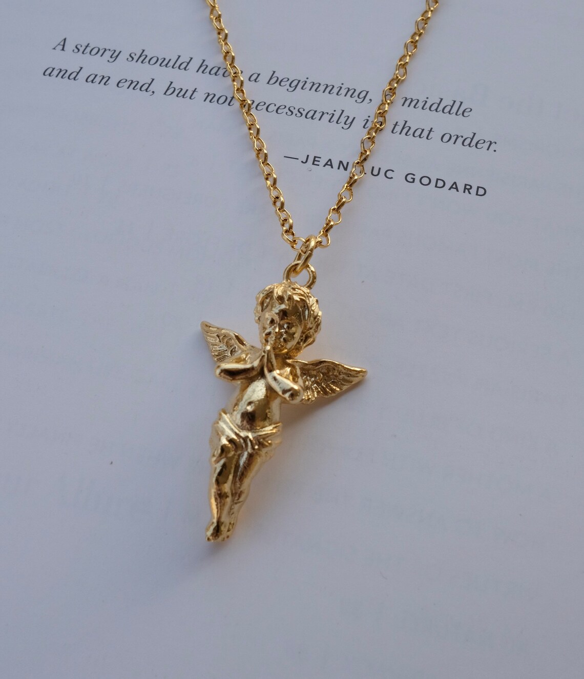 Baby Angel Necklace Etsy