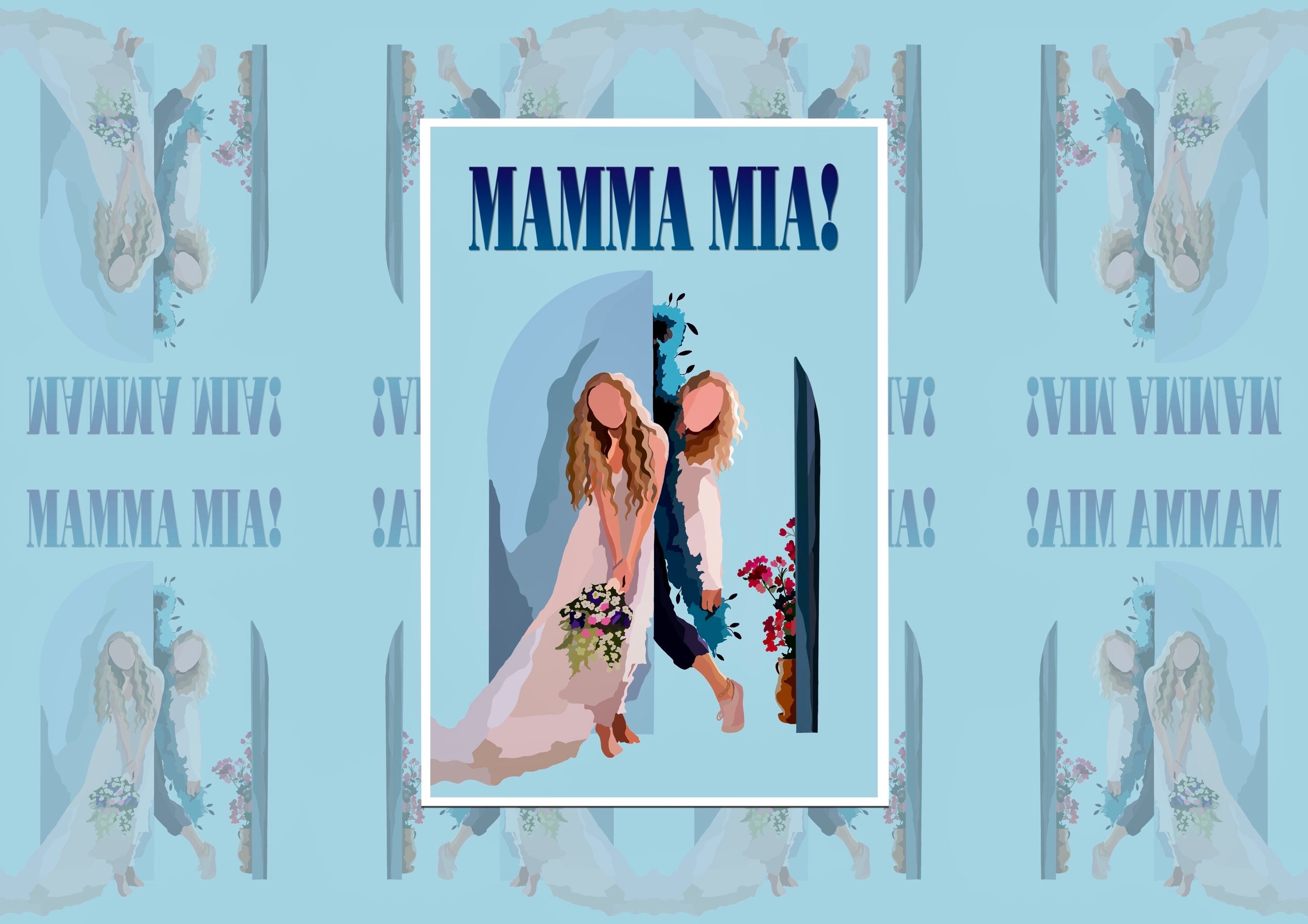 Mamma Mia Movie 2008 Digitally Drawn Minimalist Print Mamma | Etsy