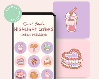 Instagram Highlight - 12 Highlight covers Pastry edition