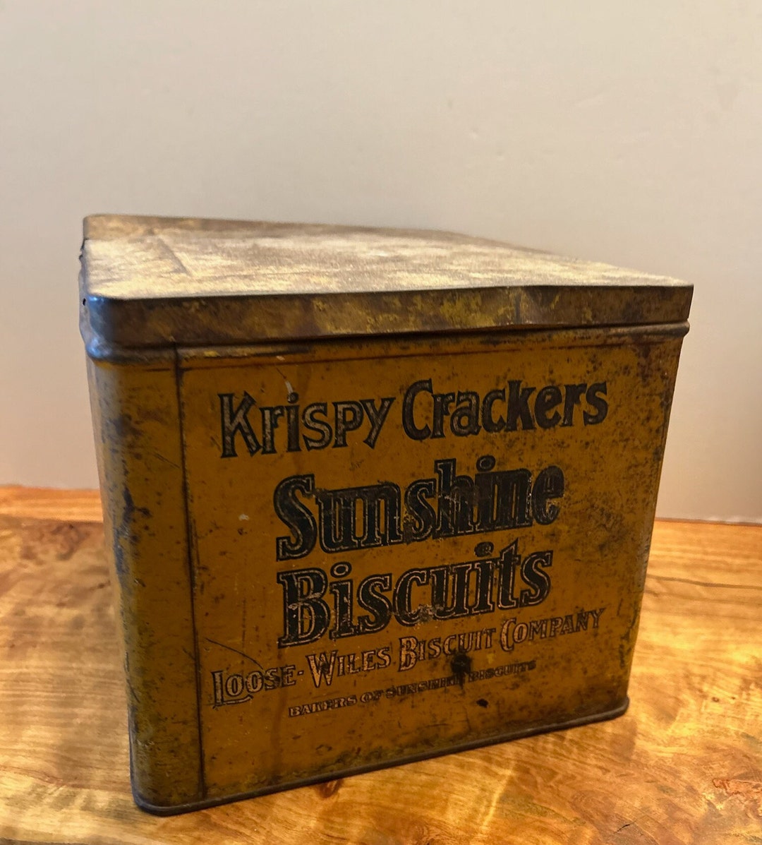 Krispy Crackers Sunshine Biscuits Tin Vintage Tin Etsy