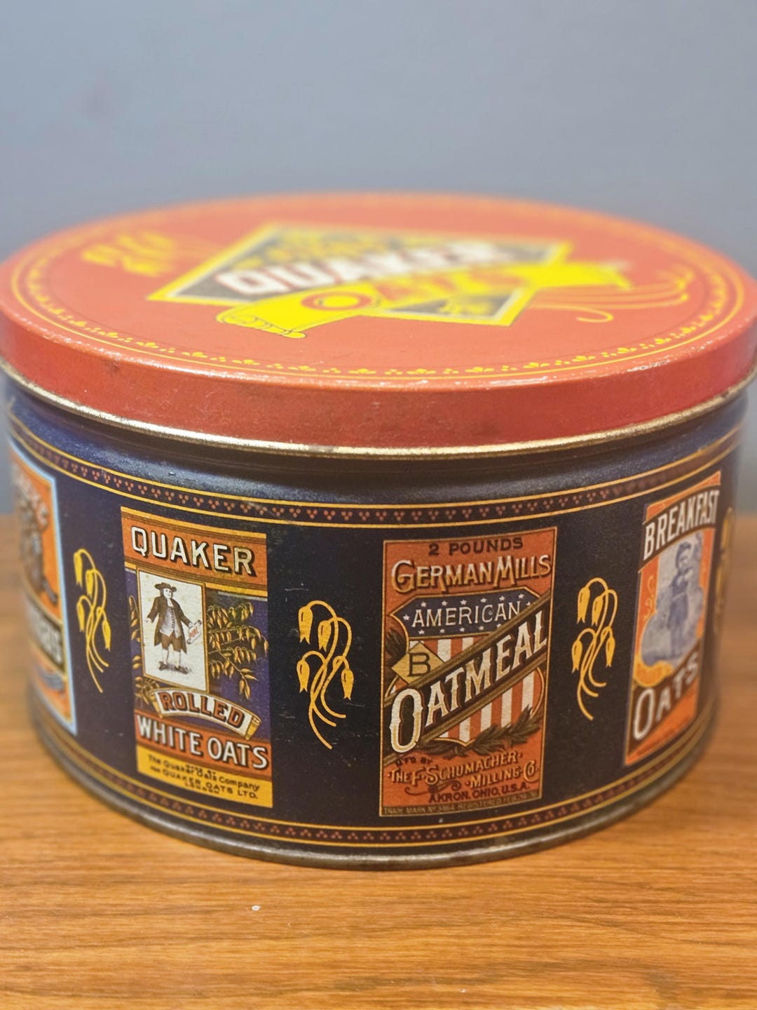Quaker Rounds Quaker Oats Round Collector's Tin - 1983 Limited Edition - Vintage Food ...