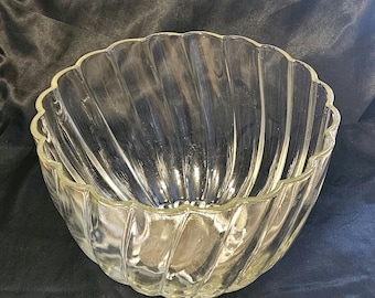 Vintage Punch Bowl - Colonial Swirl Pattern by Hazel Atlas