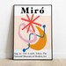 Miro exhibition poster printable wall art print | Joan Miro exhibition print digital download | Illustration modern art print