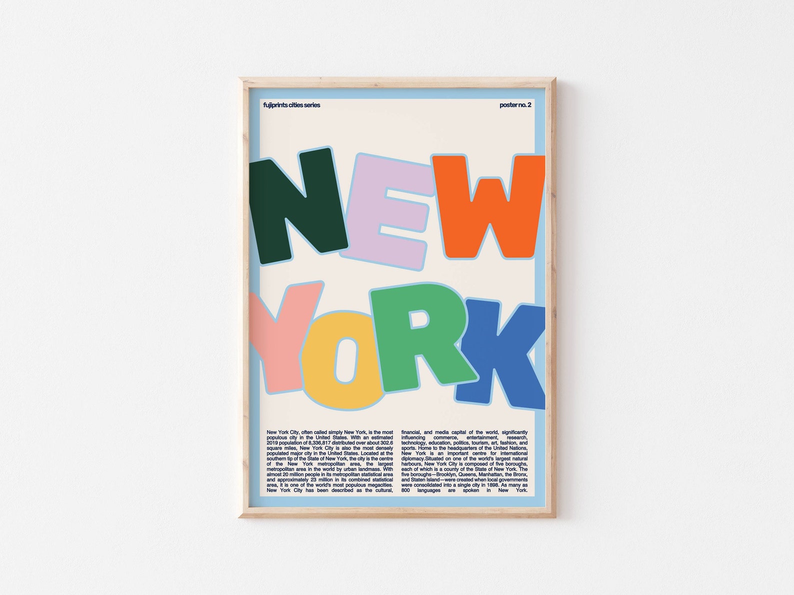 New York Printable Wall Art Printable Colorful Nyc Print - Etsy