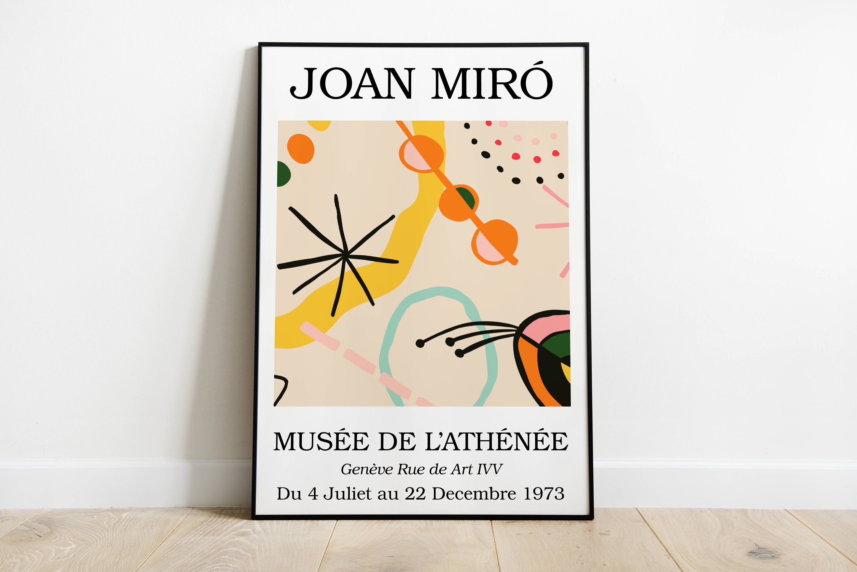 Miro exhibition poster wall print joan - Etsy 日本