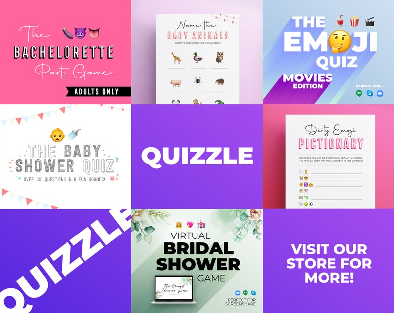 The Baby Shower Quiz Powerpoint Quiz Fun Virtual Quiz Etsy