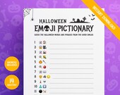 Halloween Emoji Pictionary Quiz | Halloween Activity | Printables | Emoji Pictionary | 1 fun round | Halloween Party | Instant Download