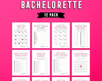 Junggesellinnenabschied 12er Pack | Ultimative Junggesellinnenparty Spiele Bundle | Fun Kit für Brautjungfern und Hennen | Nur für Erwachsene | Sofort Download