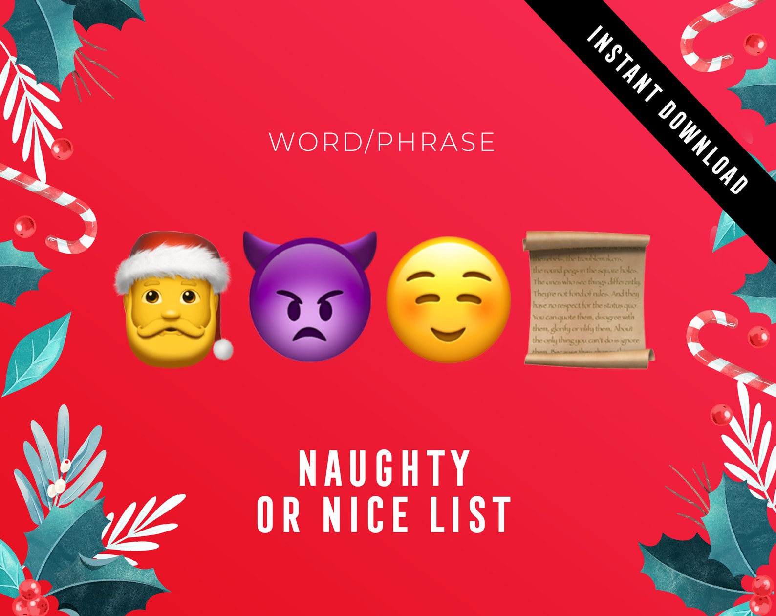 Christmas Emoji Quiz Bundle Printables Emoji Pictionary Etsy UK