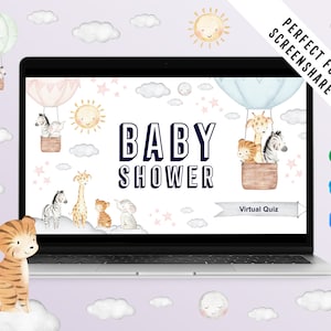 Virtual Baby Shower Powerpoint Game | Baby Shower Quiz | Distance Baby Shower | Baby Shower Screenshare | Editable | Baby Shower Fun Games