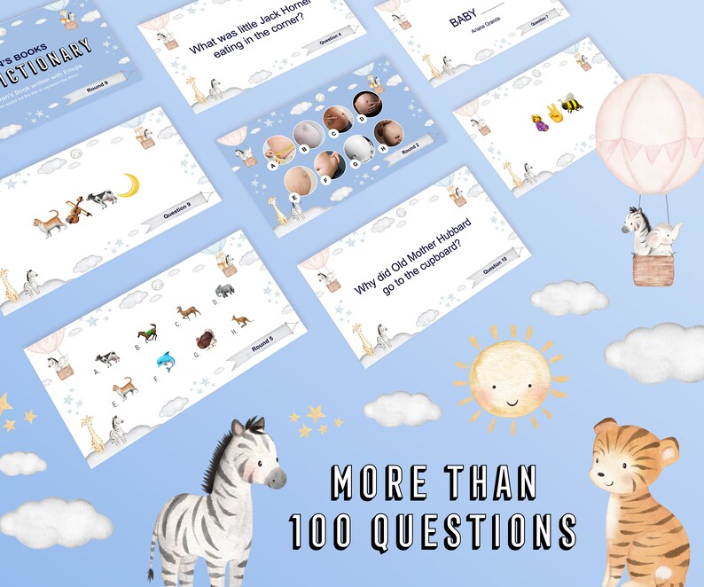Virtual Baby Shower Powerpoint Game Baby Shower Quiz Etsy