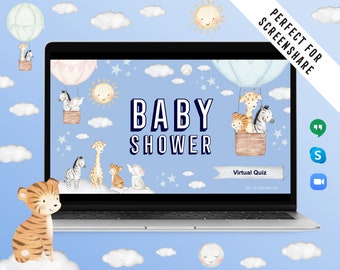 | de jeu Powerpoint Virtual Baby Shower Quiz sur la baby shower | Distance Baby Shower | Baby Shower Screenshare | | modifiable Jeux amusants Baby Shower