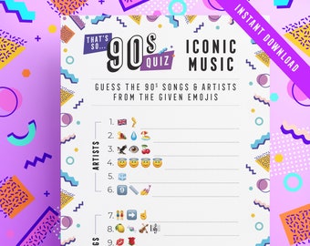 printable emoji quiz etsy
