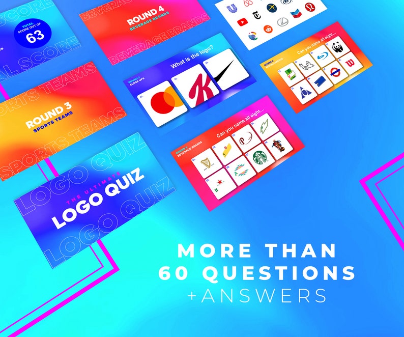 Logo Quiz Part 2 Fun Logo Quiz Powerpoint Quiz Virtual Etsy UK