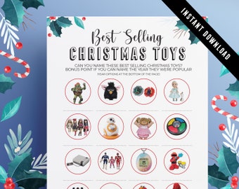 Christmas Best Selling Toys Quiz | Christmas Activity | Printables | Name the Christmas Toys Quiz | Xmas Party fun | Instant Download