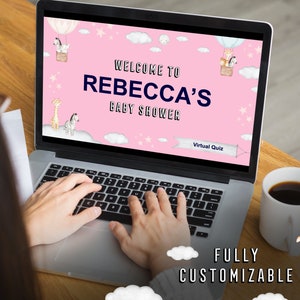 Virtual Baby Shower Powerpoint Game | Baby Shower Quiz | Distance Baby Shower | Baby Shower Screenshare | Editable | Baby Shower Fun Games