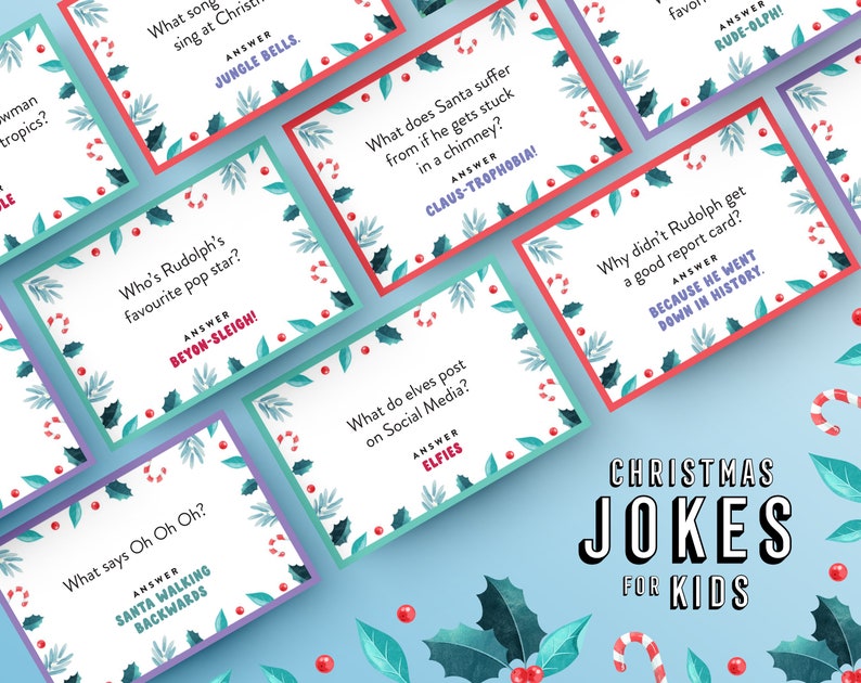 Christmas Cracker Jokes for Kids Christmas Activity Printables ...