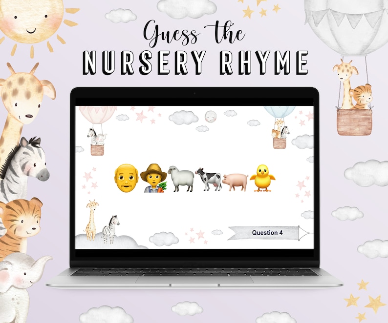 Virtual Baby Shower Powerpoint Game Baby Shower Quiz Etsy