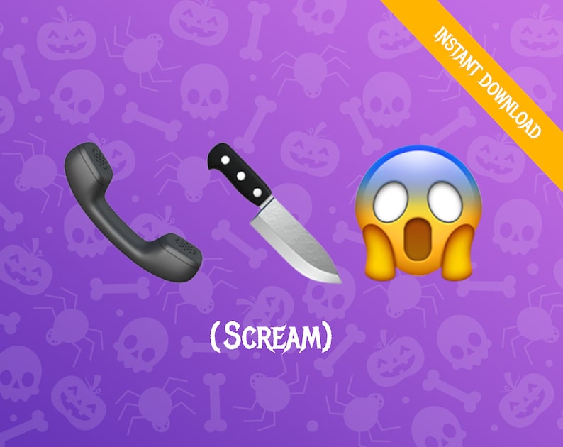 Halloween Horror Movie Emoji Quiz Halloween Activity Etsy