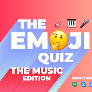 The Emoji Quiz The Music Edition | Powerpoint Quiz Presentation | Fun Virtual Quiz | Lockdown Fun |  Family Fun | Office Icebreaker