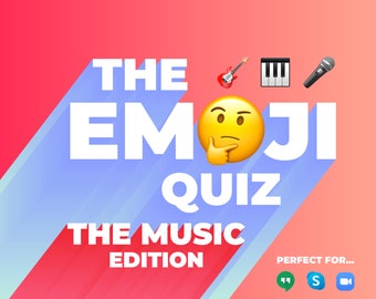 The Emoji Quiz The Music Edition / Powerpoint Quiz Presentation / Fun Virtual Quiz / Lockdown Fun / Family Fun / Office Icebreaker