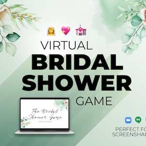 The Bridal Shower Game | Virtual Bridal Shower | Bridal Shower Fun | Modern Questions | Bachelorette Party | Hen Do | Beautiful Design