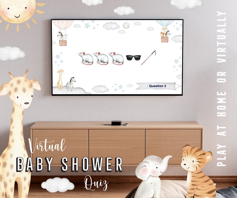 Virtual Baby Shower Powerpoint Game Baby Shower Quiz Etsy