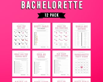 Bachelorette Party 12 Pack | Ultimate Bachelorette Party Games Bundle | Fun kit for Bridesmaids and Hens | Adults only | Instant Download