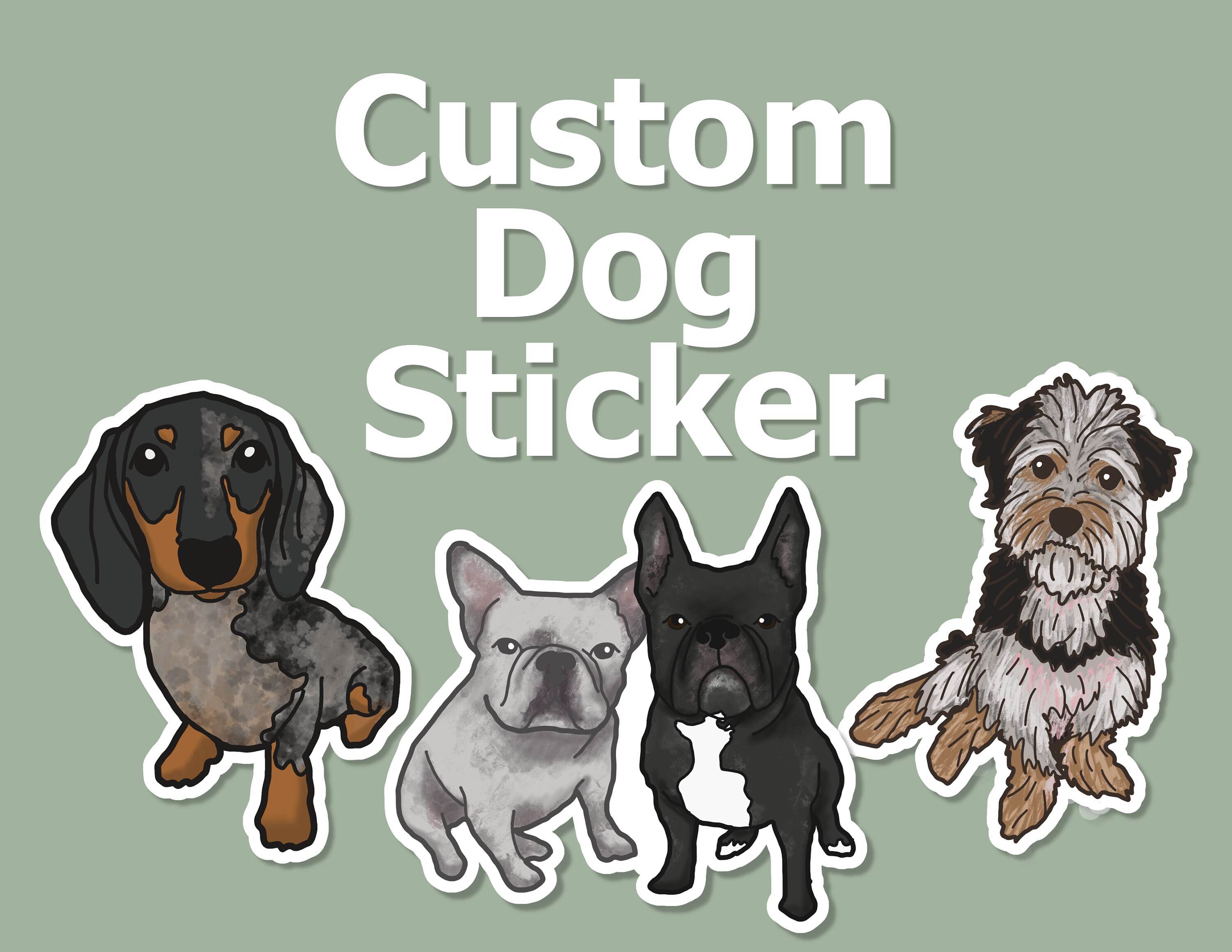 Custom Dog Sticker / Custom Pet Stickers / Kawaii Mascota Etsy