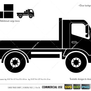 Lastwagen svg, Baufahrzeug Arbeitslader, Lieferung LKW SVG, Lieferung LKW Clipart, Lieferung LKW für Cricut Silhouette dxf Datei