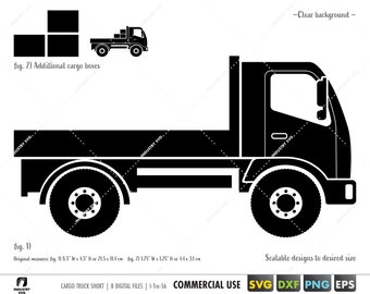 cargo truck svg, construction vehicle work loader, delivery truck svg, delivery truck clipart, delivery truck for cricut silhouette dxf file