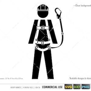 Höhe Geschirr svg, Harness png, Geschirr Clipart, Klettergeschirr, Fall aus Höhe Clipart, Fensterreiniger SVG, Bauarbeiter svg