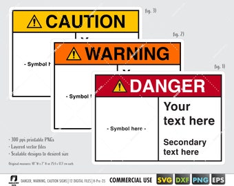 Danger sign svg, warning sign svg, caution sign svg, danger warning caution vector eps, dxf, printable danger warning caution clipart png