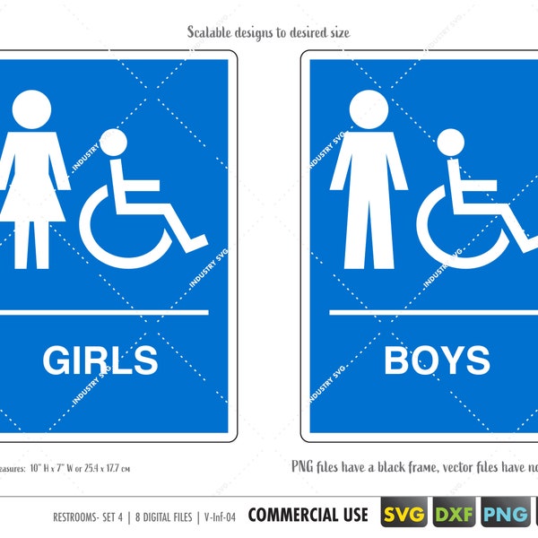 boys and girls restroom sign svg, restroom svg, bathroom sign svg, toilet sign, bathroom male female, gender signs, digital download svg png