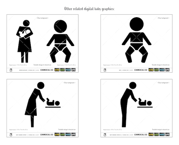 Pictogramme De Station De Changement De Bebe Clipart De Bebe Etsy