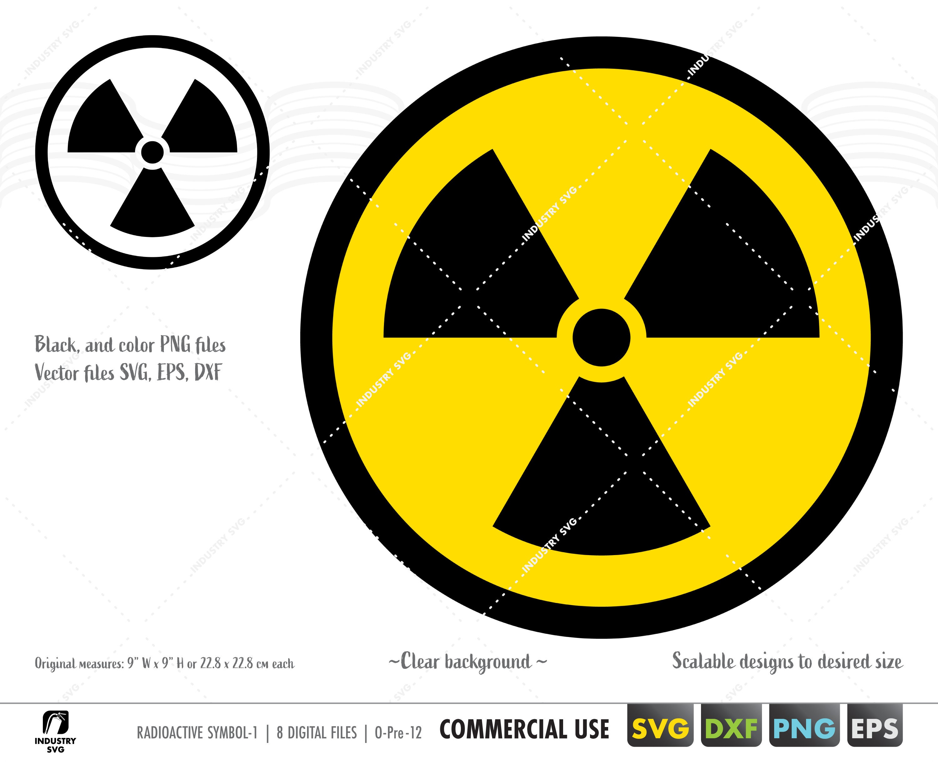 Radiation Symbol Svg Radiation Digital Sign Radioactive Etsy Australia