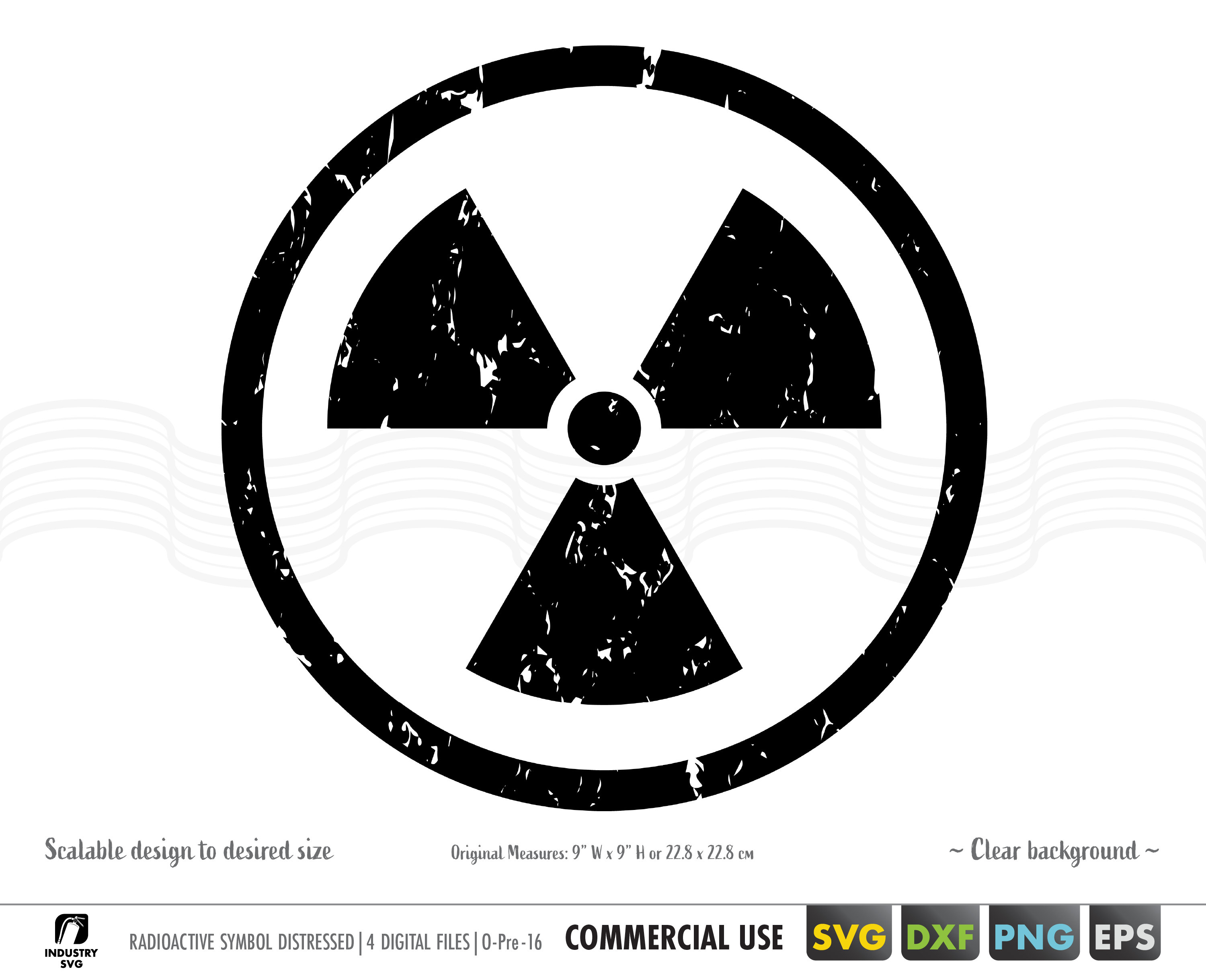 Radiation Symbol Svg Distressed Radiation Digital Sign Etsy UK