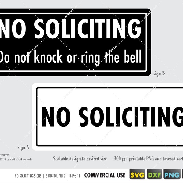 No Soliciting sign svg, printable no soliciting png, front door decal svg, dxf, eps, front door home sign cut file cricut silhouette