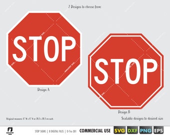 stop sign printable etsy