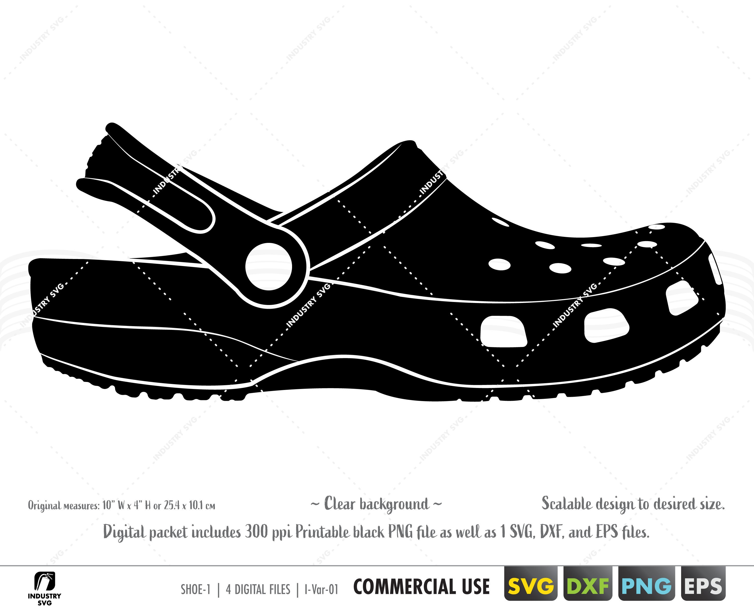 Croc Shoes SVG Sticker Decal Cricut Cut File Clipart Vector ...