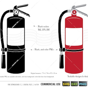Fire extinguisher svg, printable fire extinguisher png, extinguisher for cricut silhouette svg dxf eps