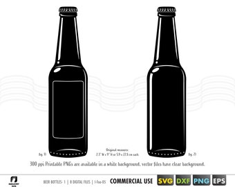 beer bottle svg, beer clipart, beer clip art, beer silhouette, corona svg, glass bottle svg, beer cut files for cricut svg png dxf eps