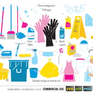 cleaning supplies svg, janitorial svg, cleaning svg, cleaning services clip art, house chores icons, cleaning bundle, housekeeping svg