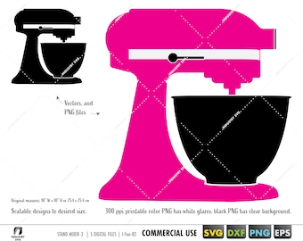 Stand mixer svg, baking utensils clipart, kitchen electric mixer svg files for cricut silhouette cameo dxf eps, printable mixer png