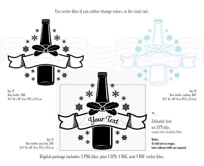 Download Christmas beer svg custom name beer bottle svg beer logo ...