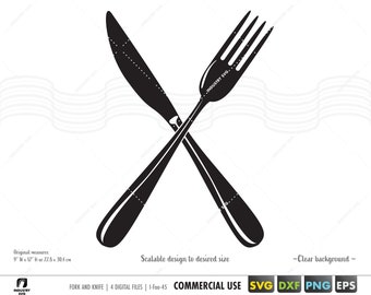 fork knife svg, fork knife clipart, dinner logo, cutlery svg, silverware dinnerware svg, eating utensils cut files for cricut svg eps dxf