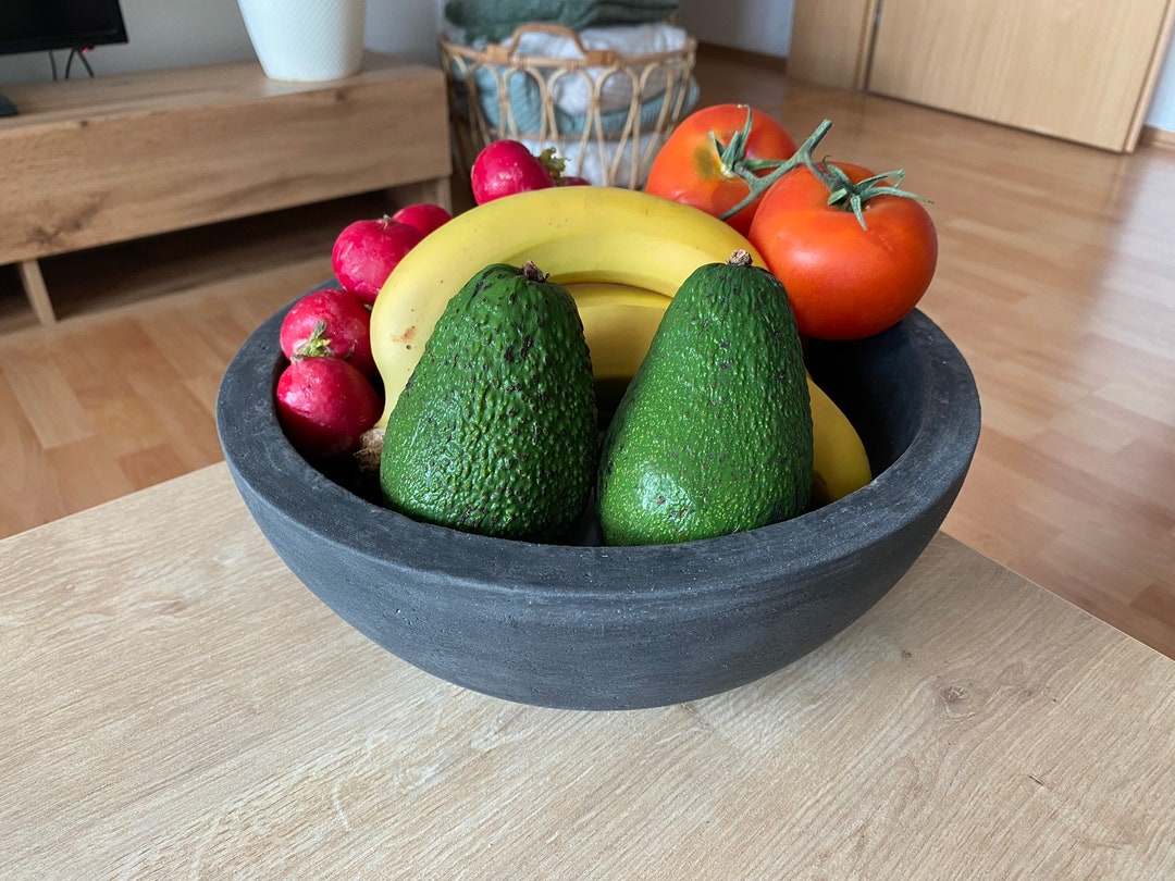 Concrete Fruit Bowl 11 Large Bowl Cement Fruit Bowl Etsy