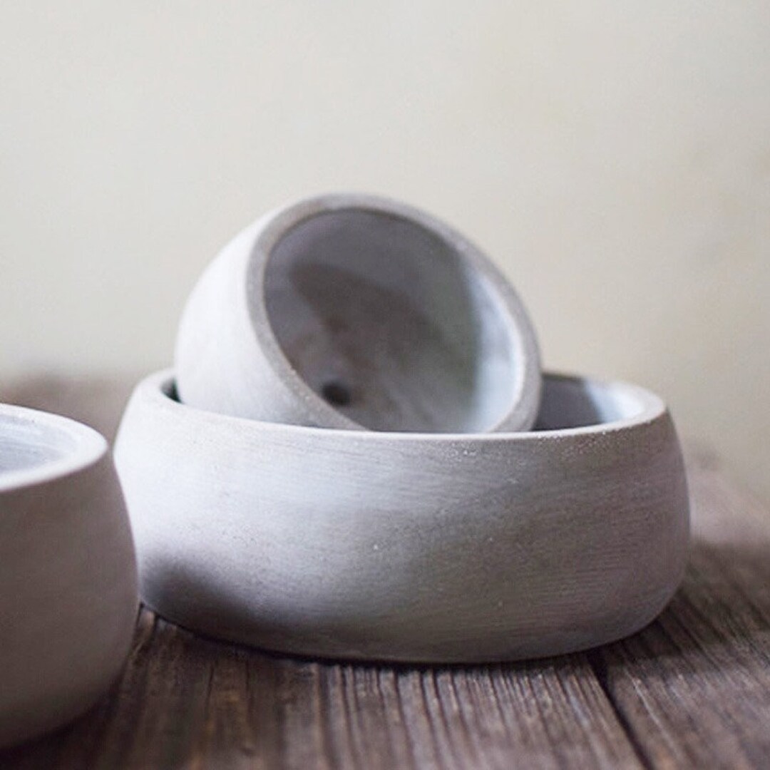 MOLD Premium Round Bowl Silicone Moulds DIY Cement Plaster Etsy