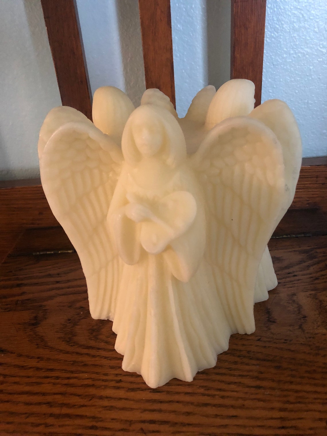 Angels Wax Candle Musical Angels with Spread Wings Christmas Etsy