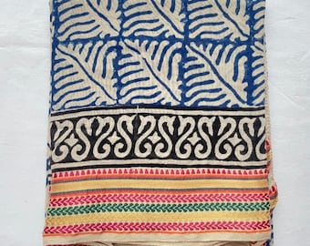 Sarong in cotone stampato a mano: pareo copricostume